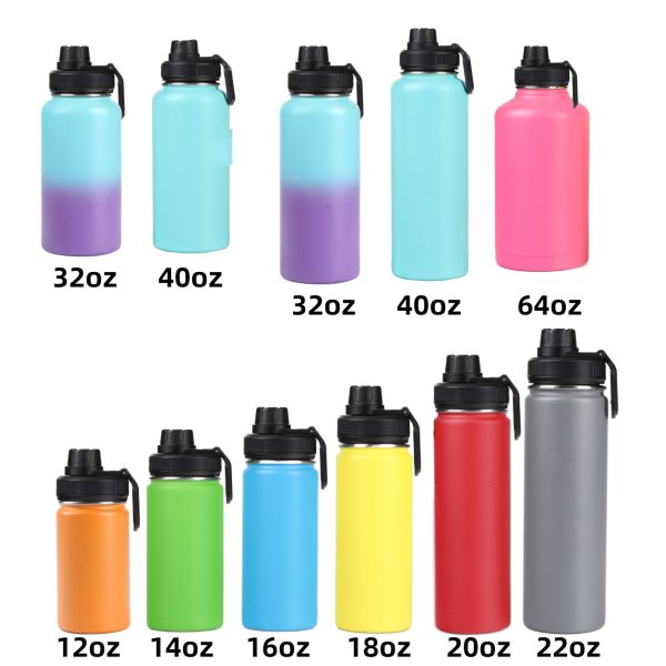 SH-01 304stainless steel Travel water bottle 12OZ/16OZ18OZ/22OZ/25OZ/32OZ/40OZ/64OZ